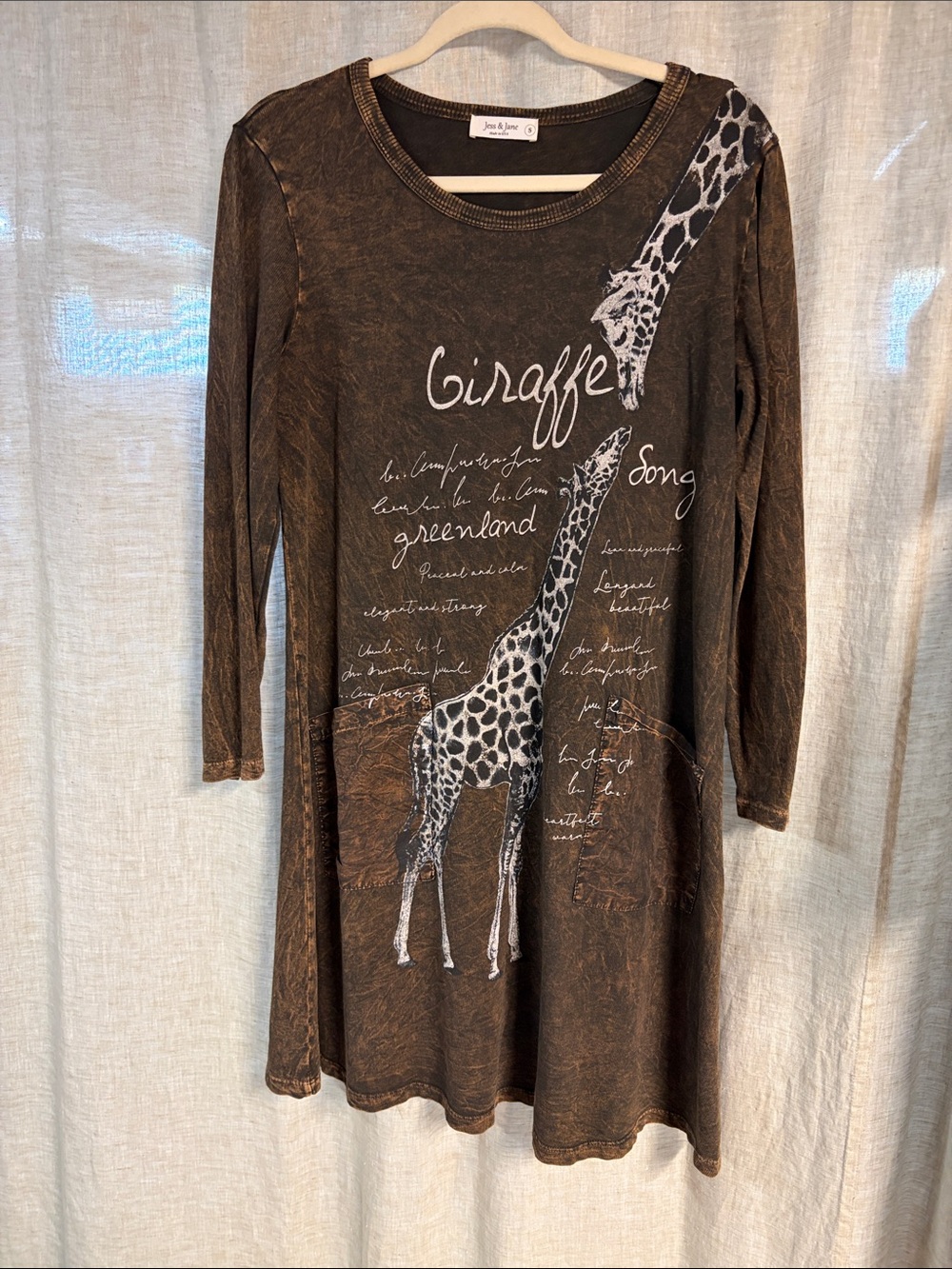 Jess & Jane knit Giraffe Dress